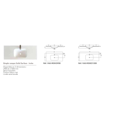 Plan vasque simple ou double en SOLID SURFACE