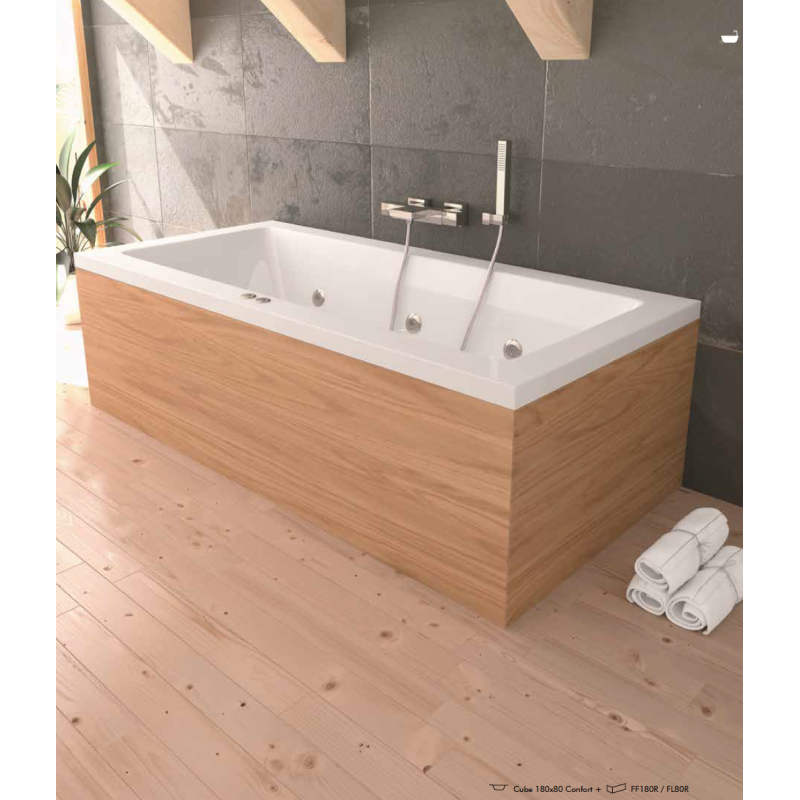 Baignoire acrylique droite CUBE  Sanycces