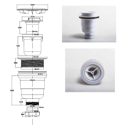 Bonde de douche 90 mm multi orientable - capot rond - Robinet&Co