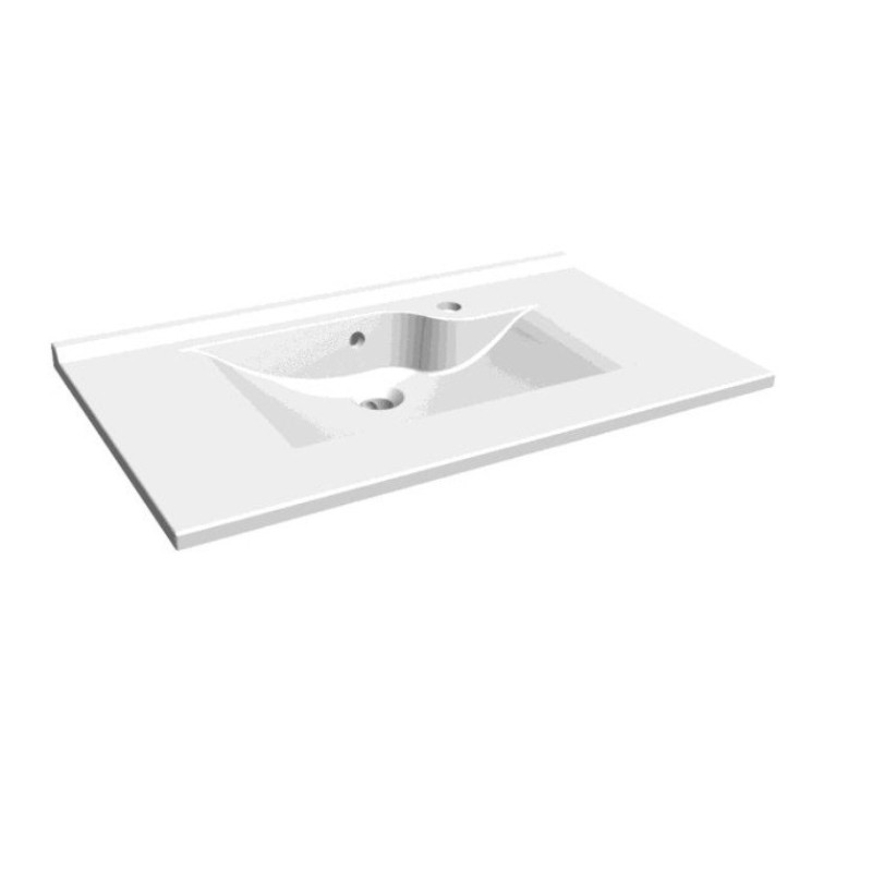 Plan double vasque Flow Solid Surface Hidrobox par Robinet and Co