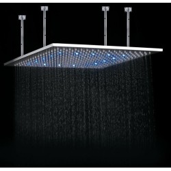 Ciel de douche LED 500 x 500 laiton chromé