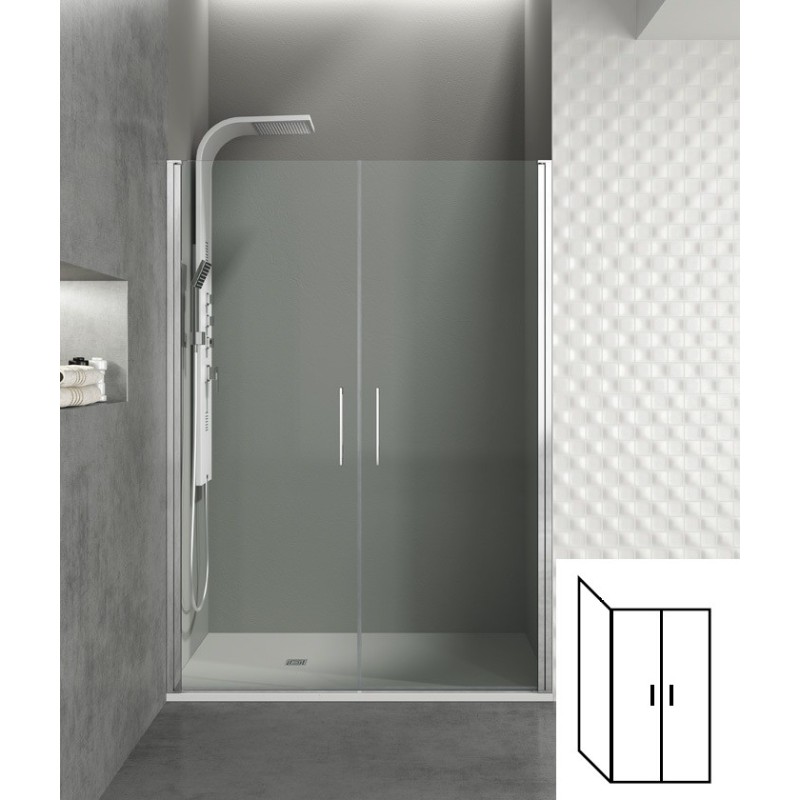 Paroi de douche d'angle portes battantes HELIA I