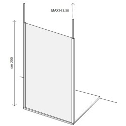 PAROI DE DOUCHE ROCCO SEMPLICE 50 cm