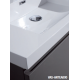 Plan vasque en marbre de synthèse blanc 