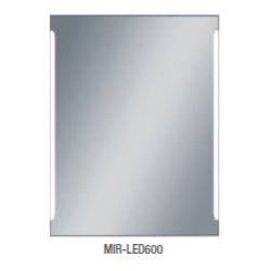 Miroir led Falbala 60x85cm avec antibuée contour Noir mat - O'DESIGN Réf.  FALBALANM