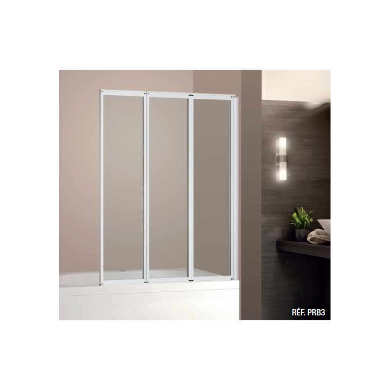 Pare-baignoires 3 volets largeur 140 cm 