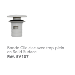 Bonde clic-clac en solide surface 