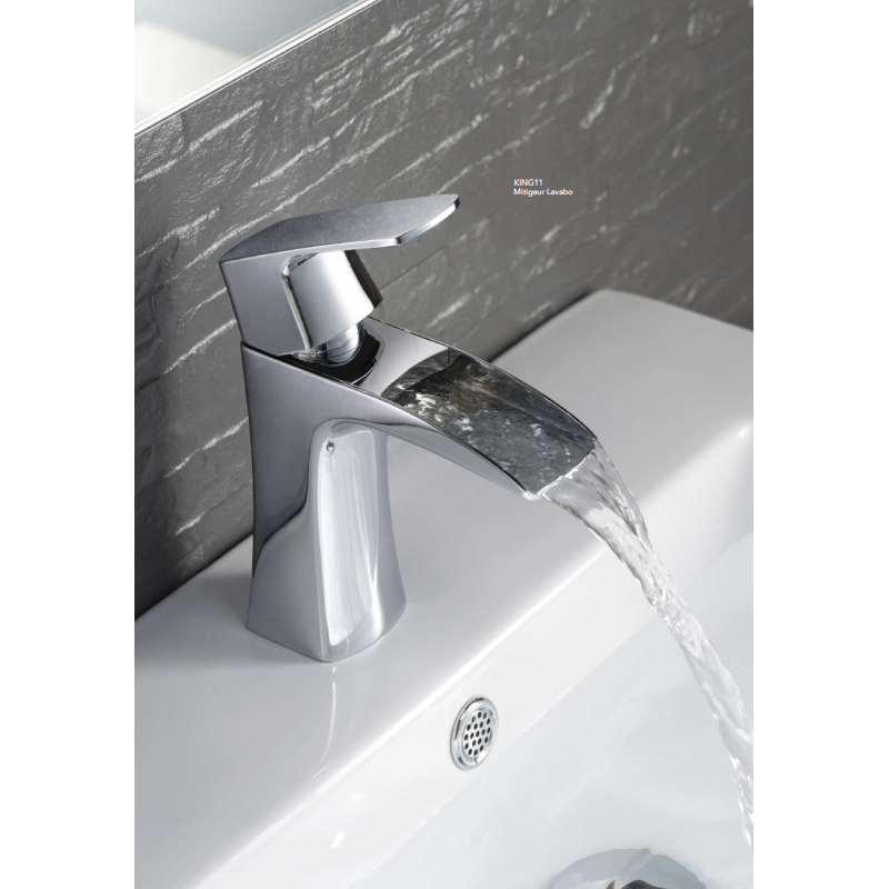 Mitigeur lavabo KING avec bec cascade - Robinet&Co